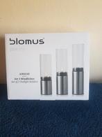 Blomus AMILIO windlichten NIEUW 3 verschillende maten RVS, Huis en Inrichting, Woonaccessoires | Kandelaars en Kaarsen, Verzenden