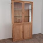 Vitrinekast frans eiken, Ophalen, 100 tot 150 cm, Eikenhout, Zo goed als nieuw