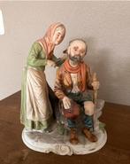 Vintage Porseleinen Beeldje - Kapper Scène, Ophalen of Verzenden