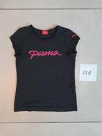 Zwart Puma shirt. Maat 128., Ophalen of Verzenden, Zo goed als nieuw, Meisje, Shirt of Longsleeve