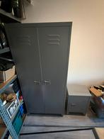 Lockerkast en nachtkastje grijs, Ophalen of Verzenden, Zo goed als nieuw