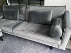 Sissy Boy 3-zitsbank met hocker en kussens - Grijs, Ophalen, Driepersoons, 75 tot 100 cm, Zo goed als nieuw