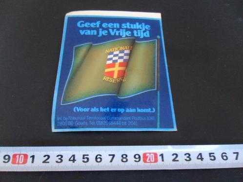 sticker leger vlag natres landmacht nationale reserve NTC, Verzamelen, Stickers, Zo goed als nieuw, Bedrijf of Vereniging, Ophalen