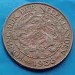 1 cent 1938 - Wilhelmina, Postzegels en Munten, Munten | Nederland, Verzenden, Koningin Wilhelmina, 1 cent, Losse munt
