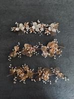 3 mooie goud/rose/champagne haaraccessoires bruiloft / feest, Ophalen of Verzenden, Zo goed als nieuw