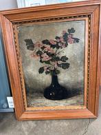 Klassiek Schilderij Bloemen in Vaas, Ingelijst Hout, Goud De, Antiek en Kunst, Kunst | Schilderijen | Klassiek, Ophalen