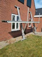 Altrex loopbrug 5,20m + 2 stellingpoten 3,40m, Ophalen, Gebruikt, Rolsteiger of Kamersteiger, 5 meter of hoger