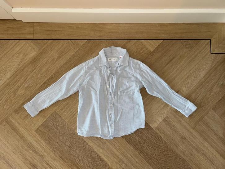Z.g.a.n. Lichtblauw overhemd / overshirt van Zara, mt 116, Kinderen en Baby's, Kinderkleding | Maat 116, Zo goed als nieuw, Jongen