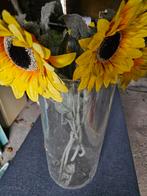 Cilindervaas met 5 zonnebloemen, Huis en Inrichting, Ophalen of Verzenden
