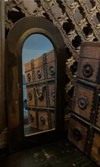 Klein messing kleurige oosters spiegeltje india bohemian, Antiek en Kunst, Ophalen of Verzenden