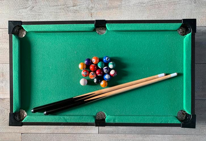 Mini pooltafel / biljarttafel, Kinderen en Baby's, Speelgoed | Speeltafels, Gebruikt, Ophalen