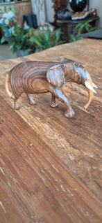 hardhouten olifant met ivoor, Antiek en Kunst, Ophalen of Verzenden