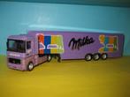 Milka  RENAULT  met oplegger  (2 koeien)  Herpa/Albedo, Ophalen of Verzenden, Zo goed als nieuw, Bus of Vrachtwagen, Herpa