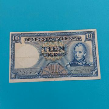 10 gulden biljet Koning willem I uit 1949 in ZF
 beschikbaar voor biedingen