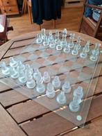 Prachtige glazen set Schaak Dam Backgammon, Hobby en Vrije tijd, Gezelschapsspellen | Bordspellen, Ophalen of Verzenden, Zo goed als nieuw