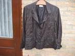 dames zwarte blazer leather look 46, Zwart, Maat 46/48 (XL) of groter, Ophalen of Verzenden, Zo goed als nieuw