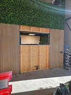 Gebruikte kozijn 200x80cm met dubbel glas, Ophalen, Gebruikt, Minder dan 25 mm, Overige typen