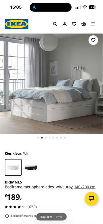 Brimnes IKEA bedframe (zonder lades) - afbeelding 1