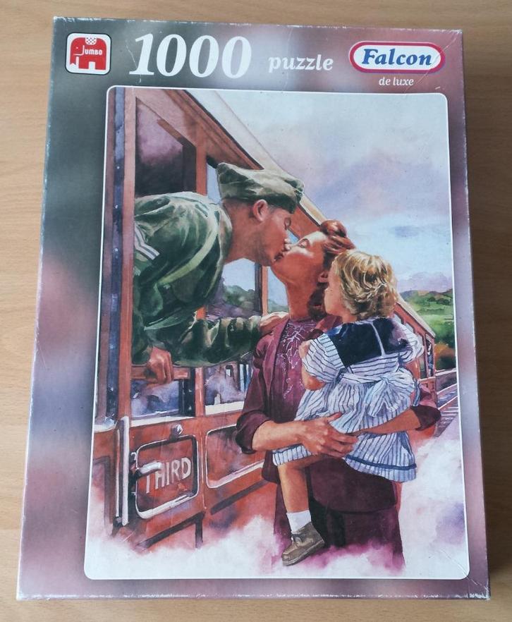 Puzzel The Farewell Kiss - 1000 stukjes - Jumbo/Falcon, Hobby en Vrije tijd, Denksport en Puzzels, Gebruikt, Legpuzzel, 500 t/m 1500 stukjes