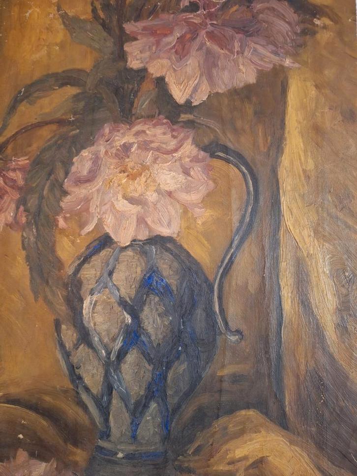 Bloemstilleven Schilderij gesigneerd, Antiek en Kunst, Kunst | Schilderijen | Klassiek, Ophalen of Verzenden