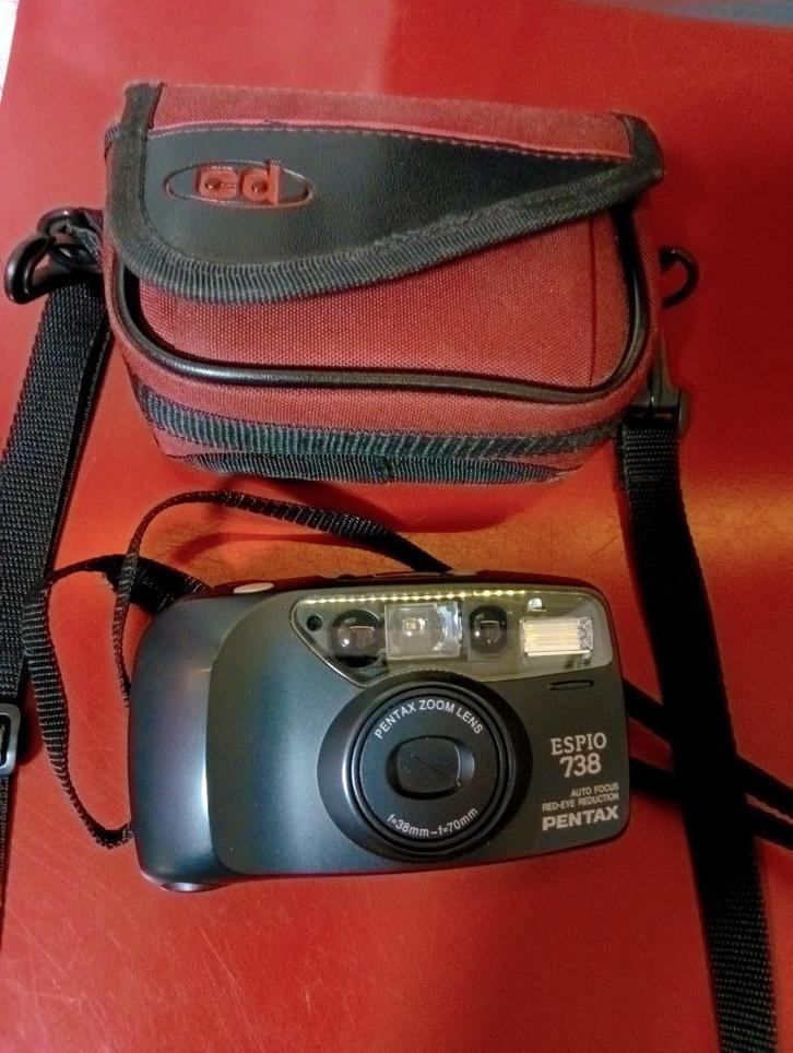 Pentax Espio 738 Analoge Camera Werkend! Nieuwe Batterij, Audio, Tv en Foto, Fotocamera's Analoog, Zo goed als nieuw, Compact