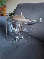 Soepterrine van glas met chrome rechaud, Huis en Inrichting, Ophalen, Nieuw