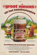 Retro reclame 1980 Calvé hazelnootpasta eekhoorn & kabouter, Ophalen of Verzenden, Overige typen