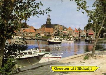 Groeten uit Blokzijl - Havenkolk - boten - 1987 gelopen beschikbaar voor biedingen