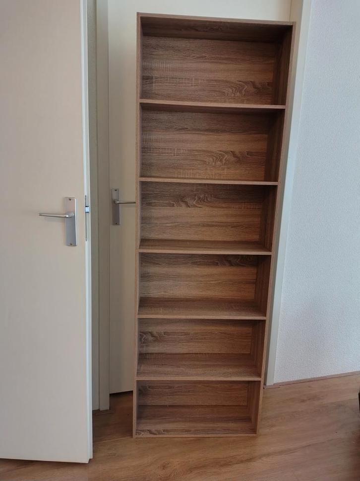 Houten Boekenkast met 6 Planken, Huis en Inrichting, Kasten | Boekenkasten, Zo goed als nieuw, 50 tot 100 cm, 150 tot 200 cm, 25 tot 50 cm