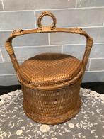 Vintage rieten naaimandje (240225c), Ophalen of Verzenden, Zo goed als nieuw