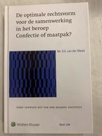 NOV DE OPTIMALE RECHTSVORM VOOR DE SAMENWERKING I/H BEROEP, Sociale wetenschap, Nieuw, Ophalen of Verzenden, S.E. van der Waals