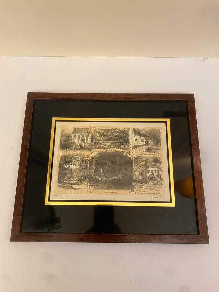 Originele Litho Valkenburg - Schipperus, Antiek en Kunst, Kunst | Etsen en Gravures, Ophalen of Verzenden