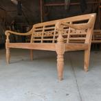 Landelijke bank RQ23 teak hout stationsbank lounge tuin Bali, Ophalen of Verzenden