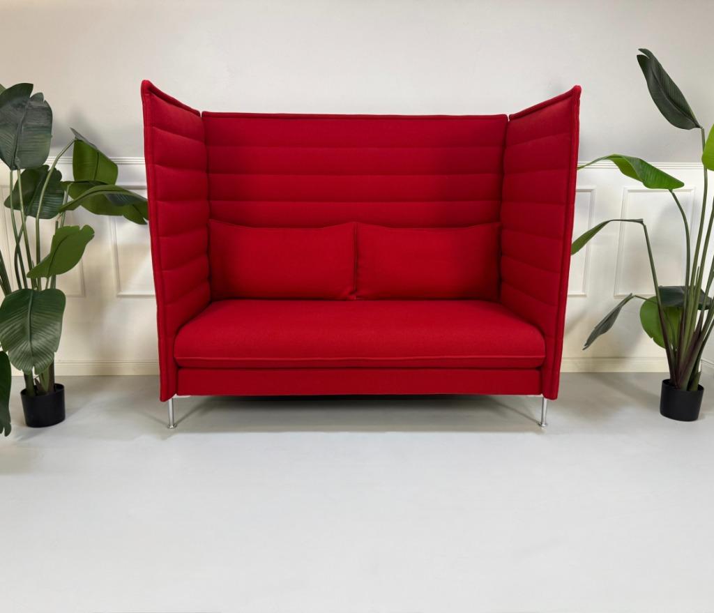 Vitra Alcove Lounge gestoffeerde bank klassieke bank kantoor, Vitra Alcove, Gebruikt, 150 tot 200 cm, Tweepersoons