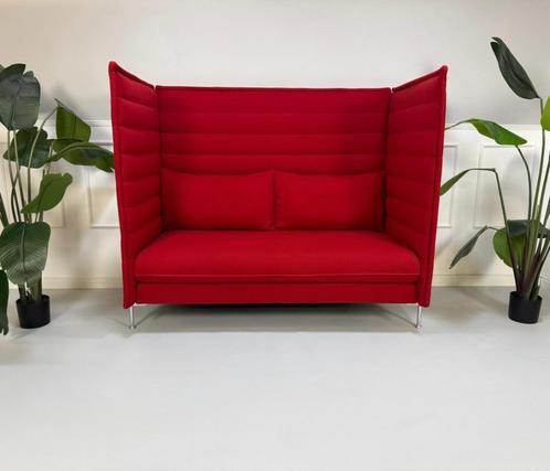 Vitra Alcove Lounge gestoffeerde bank klassieke bank kantoor, Huis en Inrichting, Banken | Bankstellen, Gebruikt, Rechte bank