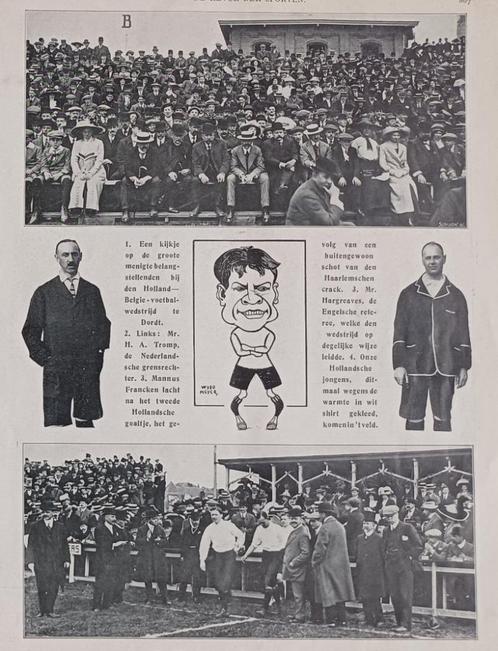 Voetbal tijdschrift met Nederlands Elftal - België - 1912, Verzamelen, Sportartikelen en Voetbal, Boek of Tijdschrift, Ophalen of Verzenden