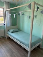 Hemelbed NOUS Living eenpersoons incl. matras, Huis en Inrichting, Slaapkamer | Bedden, Ophalen, 90 cm, Eenpersoons, Wit