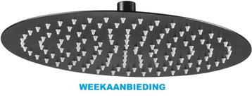 WEEKaanbieding: grote regendouche model FLOKS, 30 cm , zwart beschikbaar voor biedingen