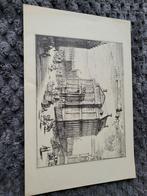 Prent Gemeenteeilandshuys Schieland, Antiek en Kunst, Kunst | Etsen en Gravures, Ophalen of Verzenden