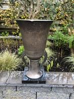 Grote antieke Franse coupe / vaas op marmer voet, Ophalen of Verzenden, Zo goed als nieuw