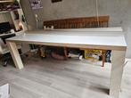 Grote eettafel 220 x 100, Huis en Inrichting, Tafels | Eettafels, Ophalen, 100 tot 150 cm, 200 cm of meer, Zo goed als nieuw