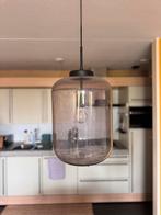 Twee Rookglazen Hanglampen, Huis en Inrichting, Lampen | Hanglampen, Ophalen, Gebruikt, Glas, Minder dan 50 cm