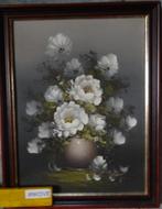 STILLEVEN BLOEMEN IN VAAS * Olieverf in Lijst *, Antiek en Kunst, Kunst | Schilderijen | Klassiek, Verzenden