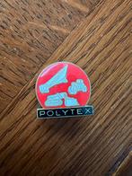 Vintage emaille POLYTEX Speldje / Button, Ophalen of Verzenden, Gebruikt