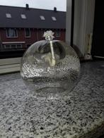 Antiek glazen olie lampje 9cm hoog  br 10cm, Ophalen of Verzenden, Zo goed als nieuw, Overige materialen, Minder dan 25 cm