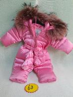 Moncler pak 68 skipak warm roze bont, Kinderen en Baby's, Babykleding | Maat 68, Meisje, Ophalen of Verzenden, Zo goed als nieuw