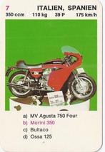 W2087 motorkaartje morini 350, Ophalen of Verzenden, Zo goed als nieuw, Motoren