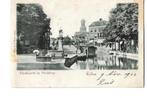 leiden  vischmarkt  vischbrug  1902, Verzenden, Voor 1920, Gelopen, Zuid-Holland