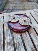 Antieke Chinese messing geluksmunten onderzetters, Antiek en Kunst, Kunst | Niet-Westerse kunst, Ophalen of Verzenden