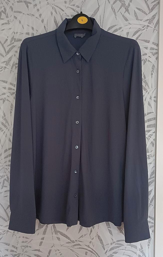 No man's land Travelstof blouse mt l, Kleding | Dames, Blouses en Tunieken, Zo goed als nieuw, Maat 42/44 (L), Blauw, Ophalen of Verzenden